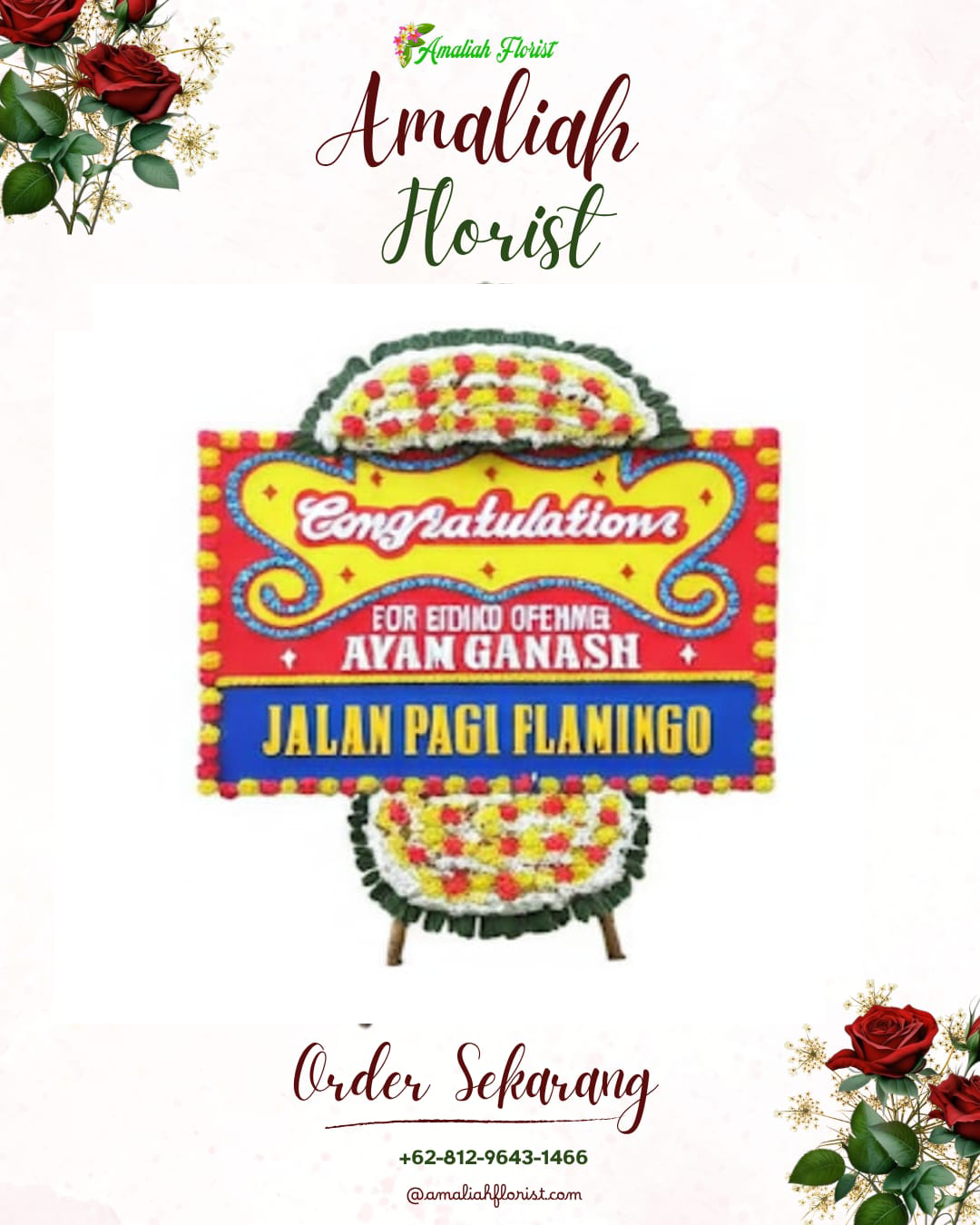 Sewa Papan Bunga Poasia